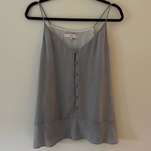 LOFT Striped/Button Camisole: XL